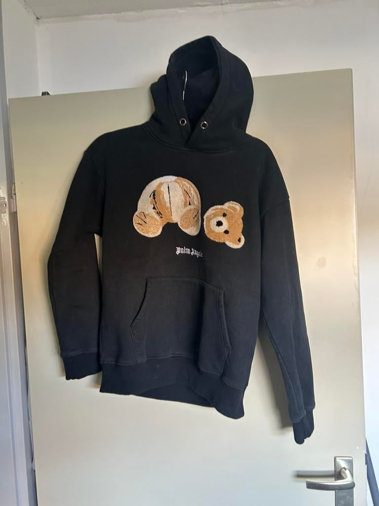 Palm Angels Bear hoodie met borduring en logo orgineel, Ophalen of Verzenden, Zo goed als nieuw, Maat 48/50 (M), Zwart