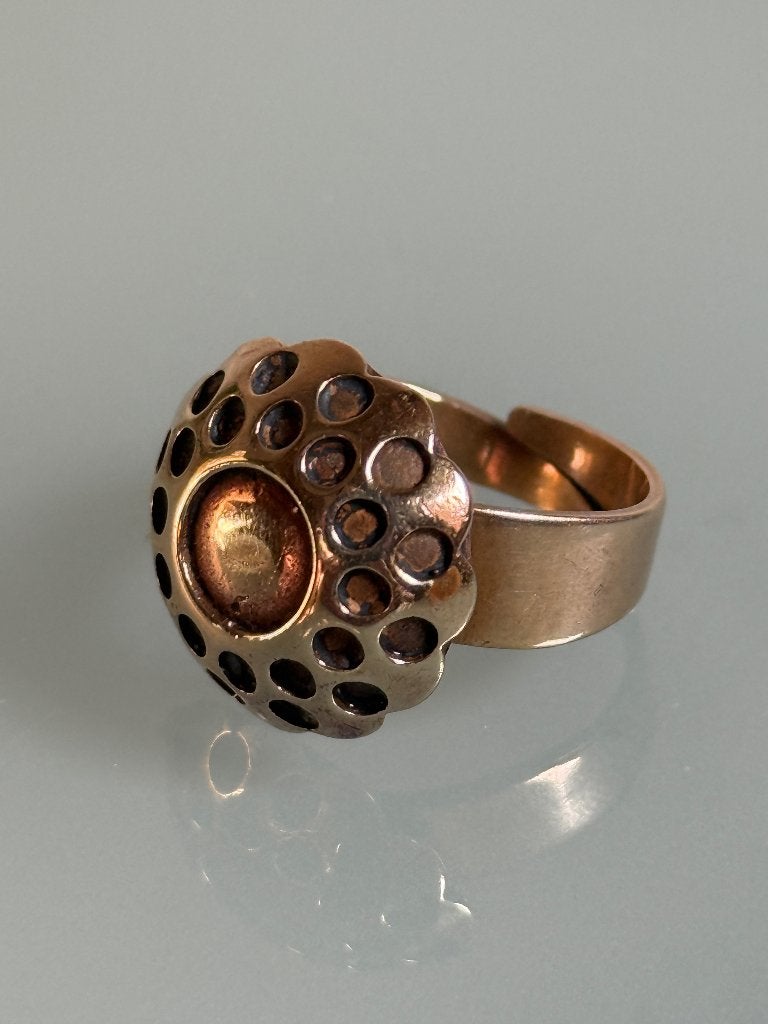 Finse Pekka Sarpaneva verstelbare koperen ring, Overige kleuren, Ophalen of Verzenden, Zo goed als nieuw, Dame