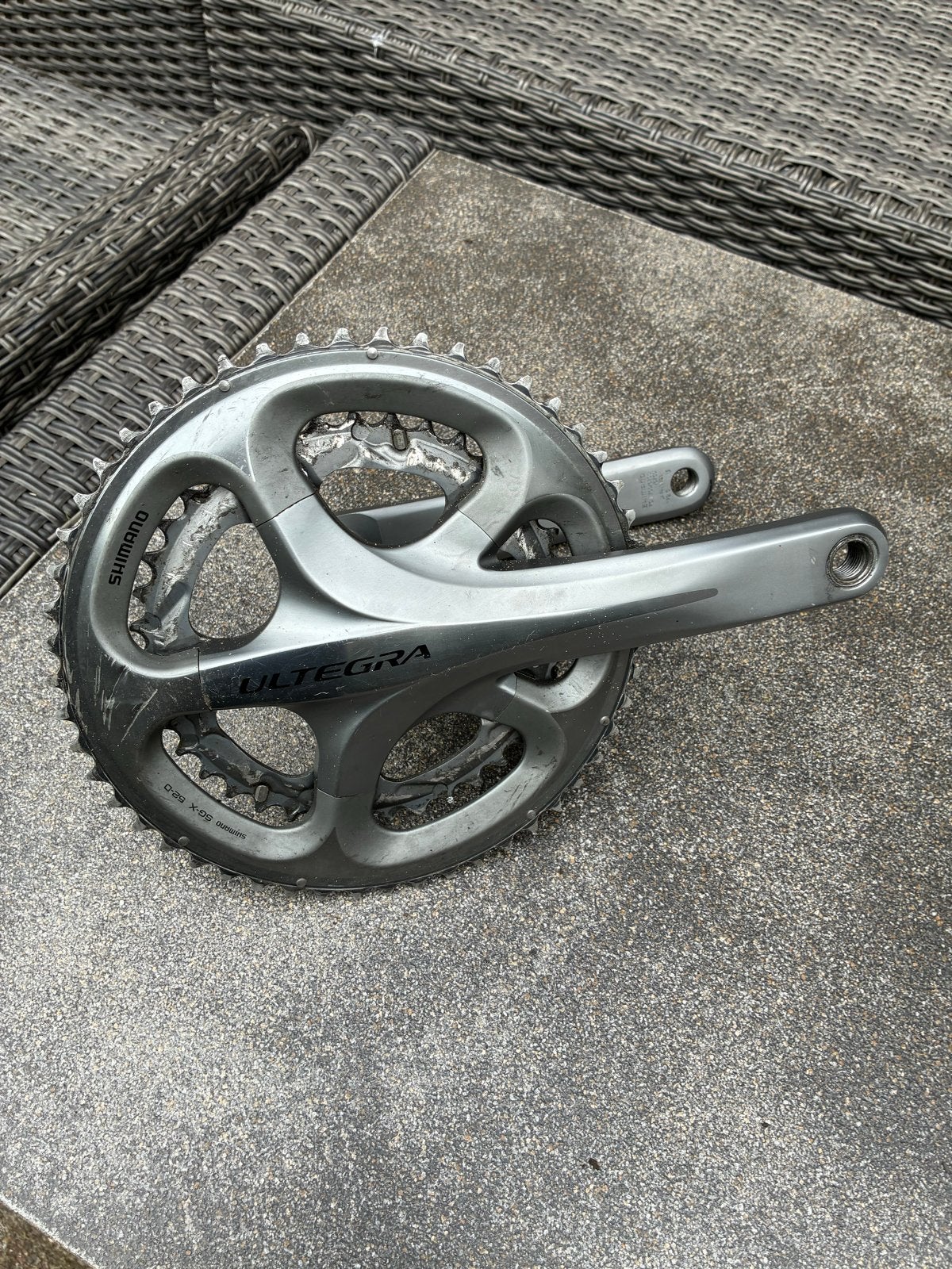 Shimano Ultegra Crankstel - Gebruikt, Fietsen en Brommers, Crankstel of Pedalen, Gebruikt, Ophalen of Verzenden, Aluminium
