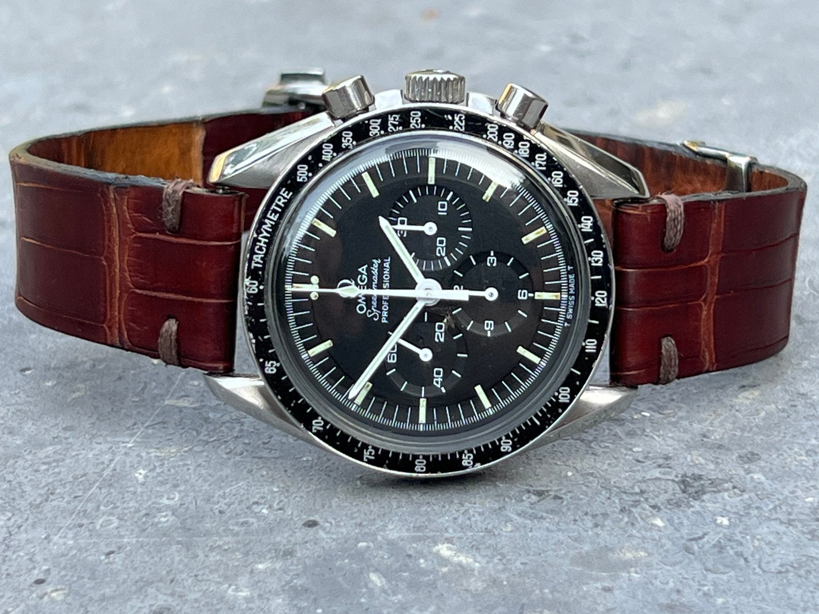 Omega Speedmaster Professional 145.022-71, Ophalen, Zo goed als nieuw, Staal, Omega