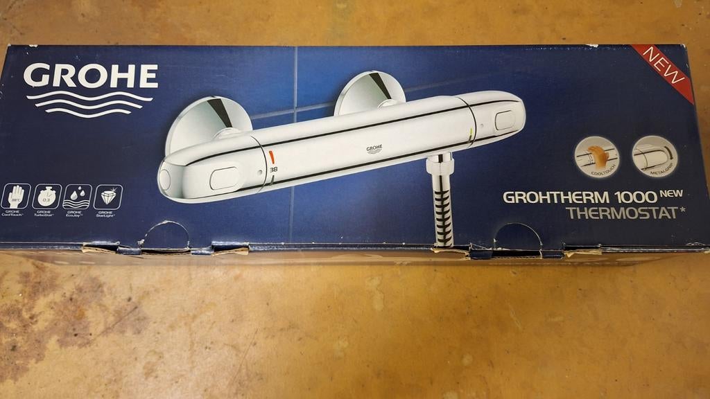 Grohe Grohtherm 1000 New Thermostaat Kraan - Nieuw in doos, Doe-het-zelf en Verbouw, Ophalen of Verzenden, Nieuw