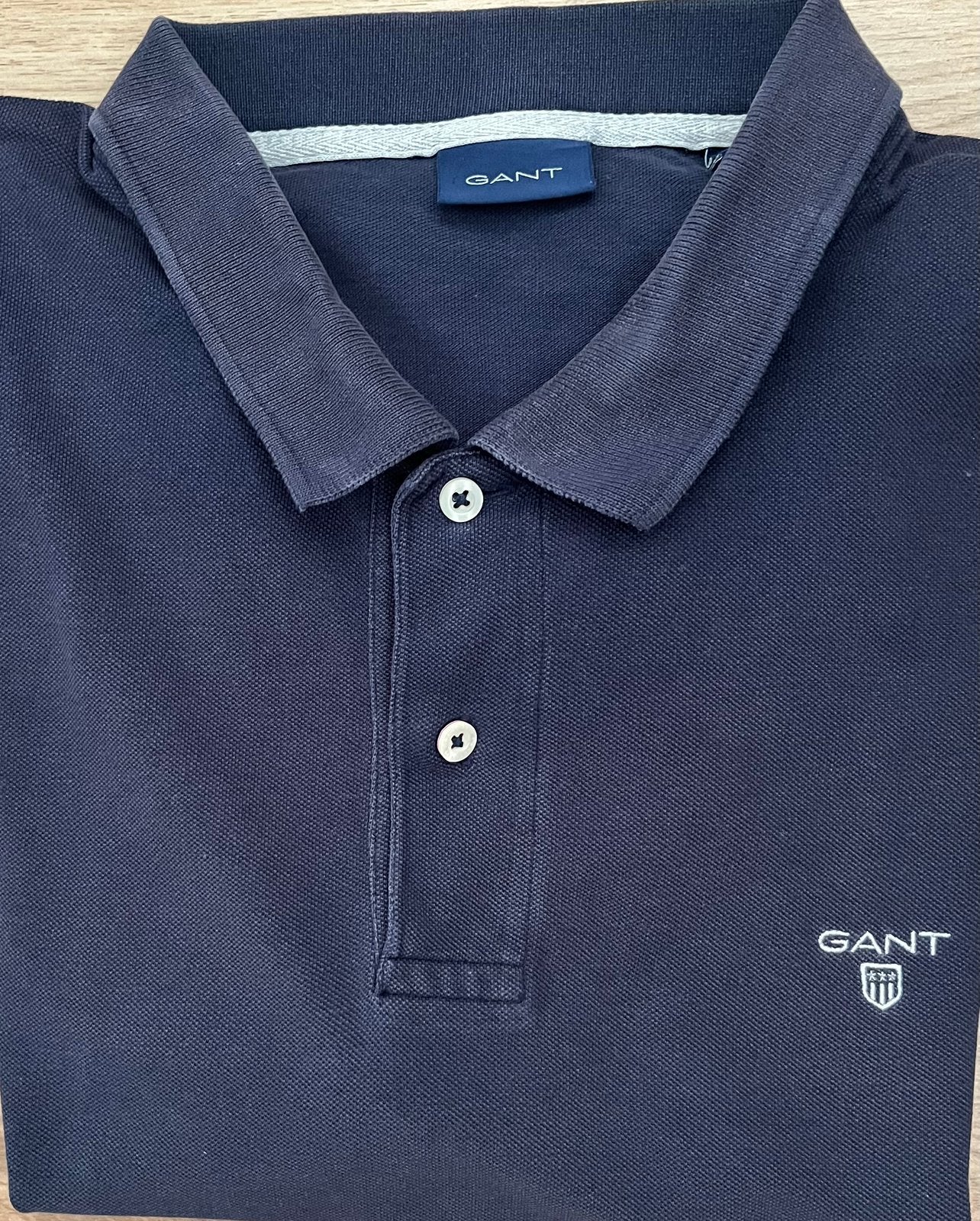 Gant heren polo 2XL blauw zeer netjes, Verzenden