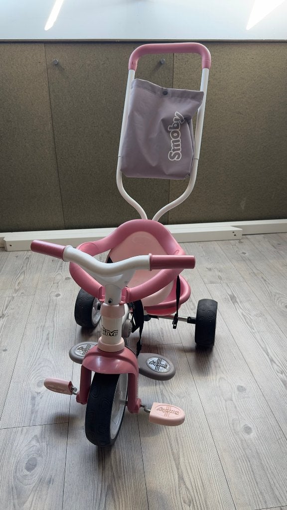 Smoby Be Move Comfort - Driewieler - Duwstang - Roze, Kinderen en Baby's, Speelgoed | Buiten | Voertuigen en Loopfietsen, Ophalen