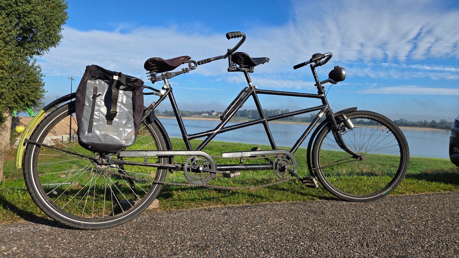 Antieke Cumberland Mondia Tandem, Fietsen en Brommers, Ophalen, Terugtraprem, Cumberland (Mondia), Jaren '30