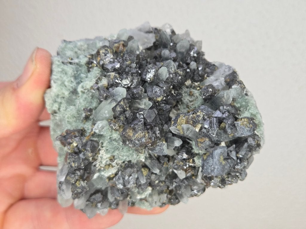 Kwarts met Galeniet, Verzamelen, Mineralen en Fossielen, Ophalen of Verzenden, Mineraal