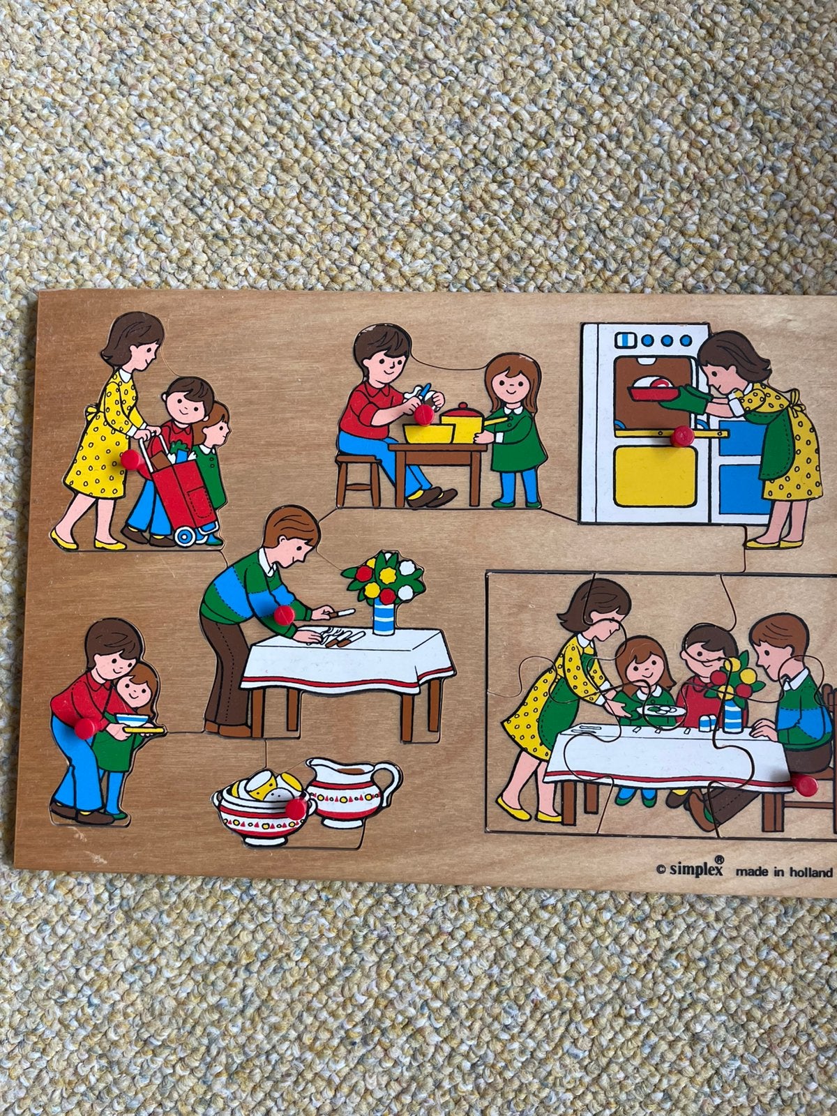 Leuke oude houten puzzels, Kinderen en Baby's, Speelgoed | Kinderpuzzels, Ophalen of Verzenden, Zo goed als nieuw, Van hout, Minder dan 10 stukjes