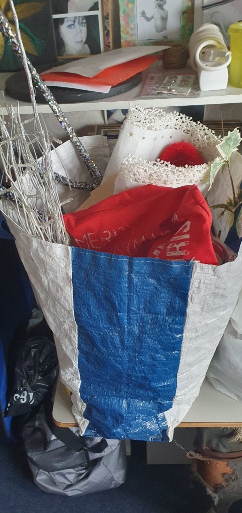 Tas vol met Kerst artikelen, Diversen, Kerst, Ophalen of Verzenden, Zo goed als nieuw