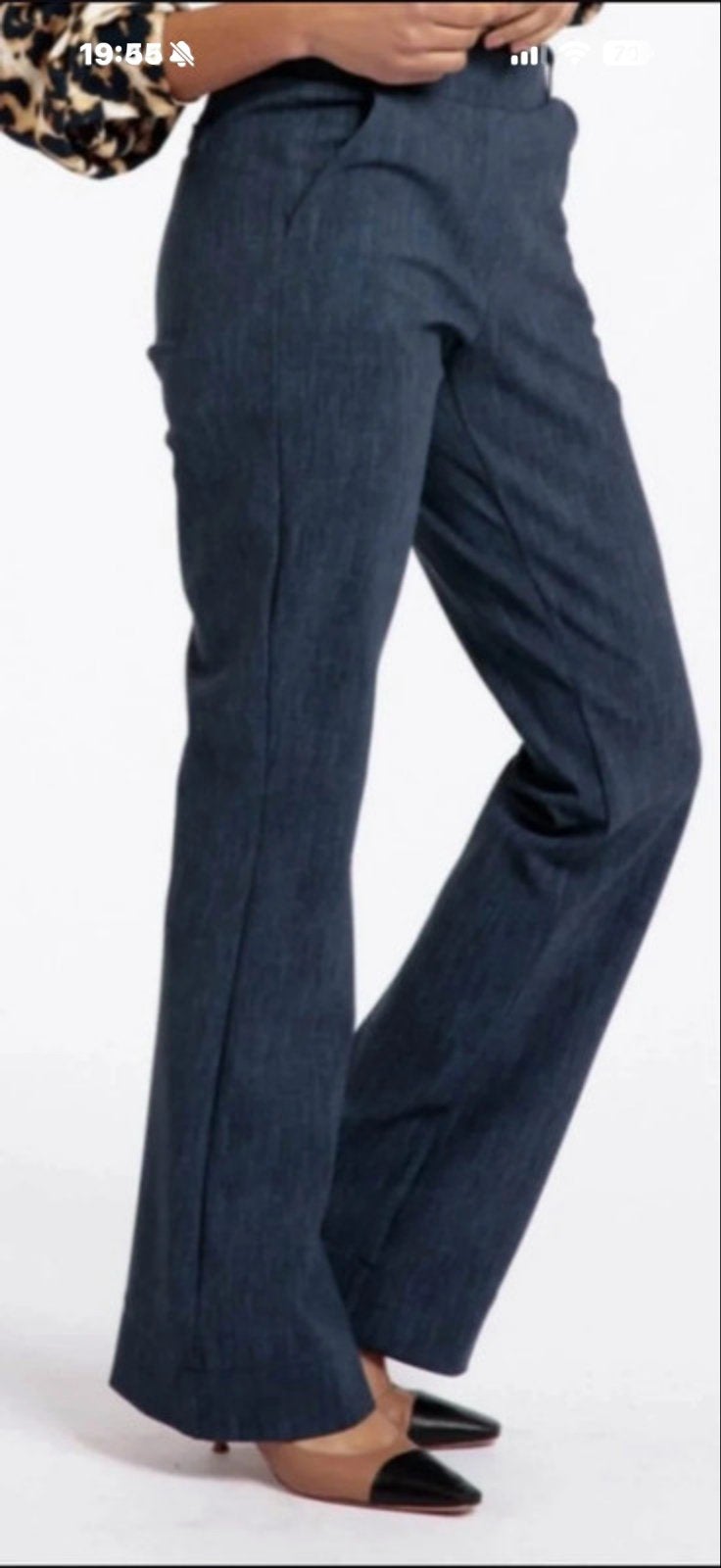Studio Anneloes flair bonded broek denimlook maat M, Maat 38/40 (M), Blauw, Ophalen of Verzenden, Zo goed als nieuw