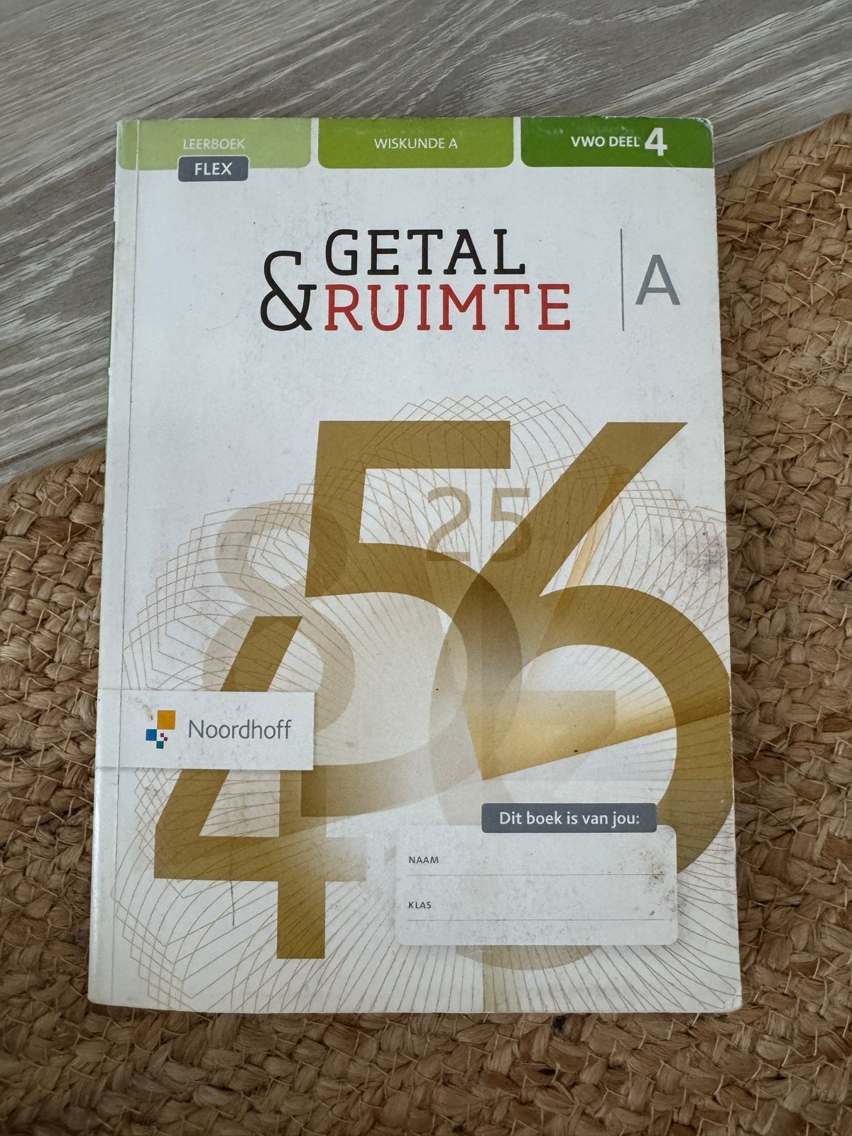 Getal & Ruimte A Wiskunde A VWO deel 4 Leerboek, Ophalen of Verzenden, Gelezen, VWO, Wiskunde A