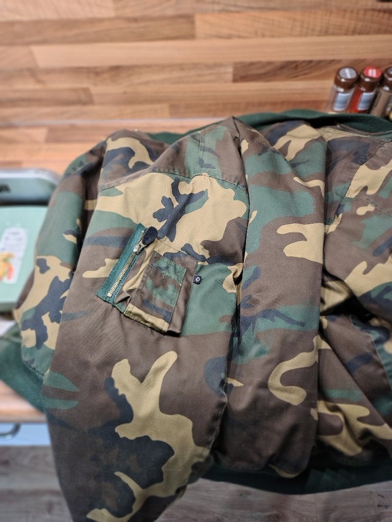 Leger kleur bomberjack heren xl, Ophalen, Onbekend, Maat 56/58 (XL), Gedragen
