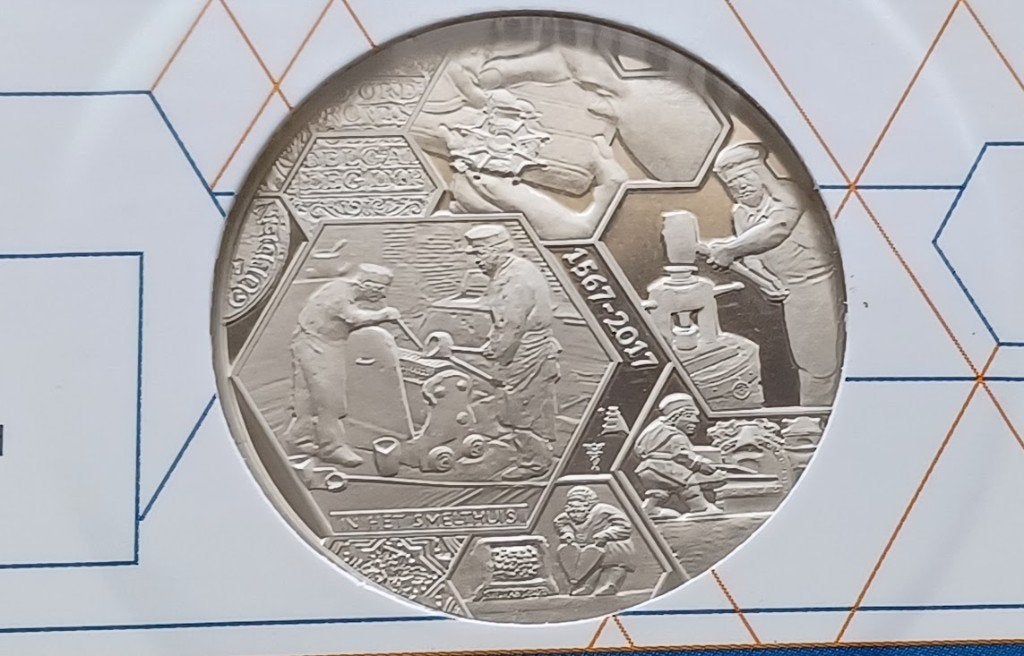 450 jaar Koninklijke Nederlandse Munt penning 2017 BU, Postzegels en Munten, Penningen en Medailles, Verzenden, Overige materialen
