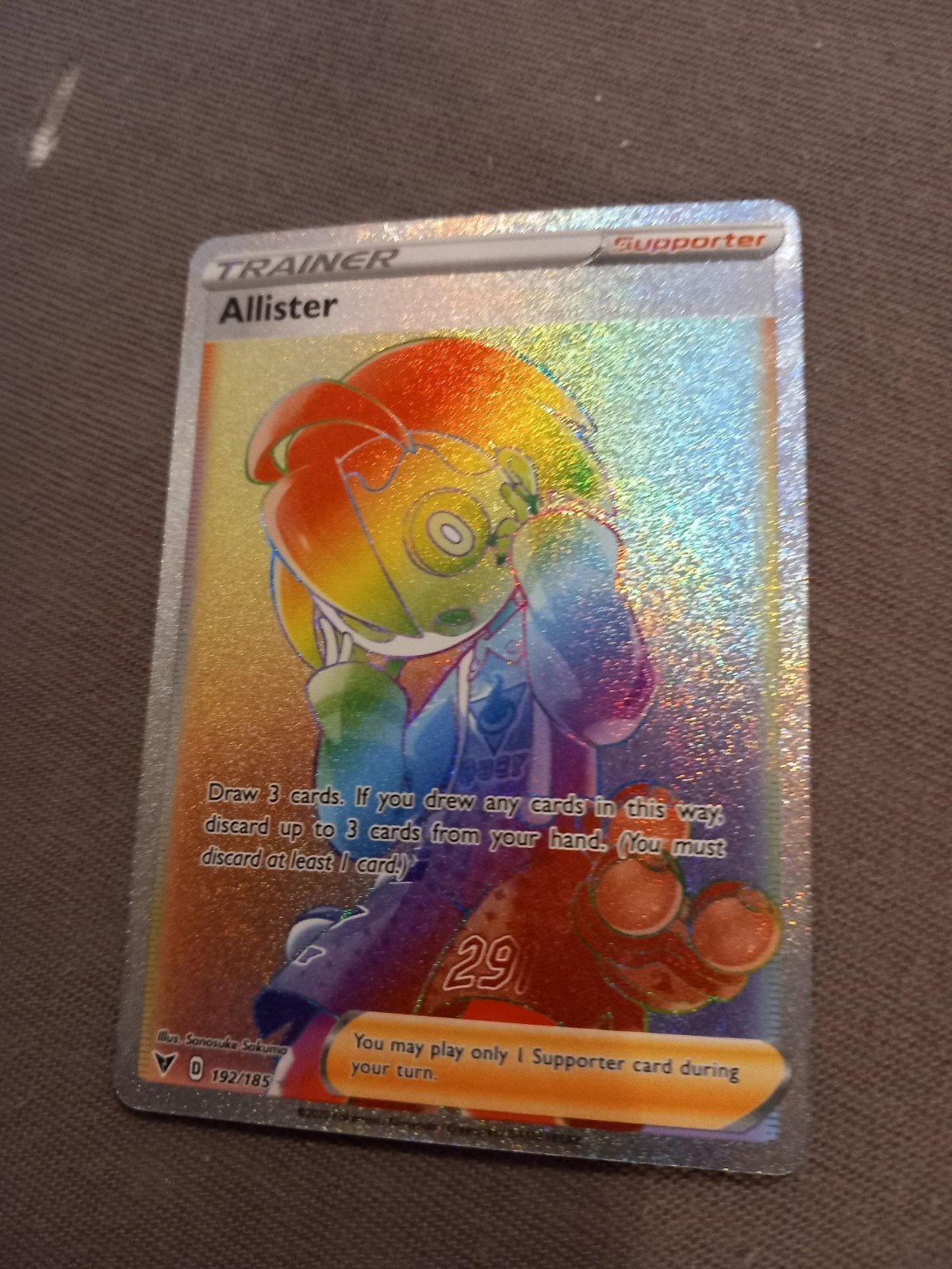 allister, Ophalen of Verzenden, Zo goed als nieuw, Losse kaart, Foil