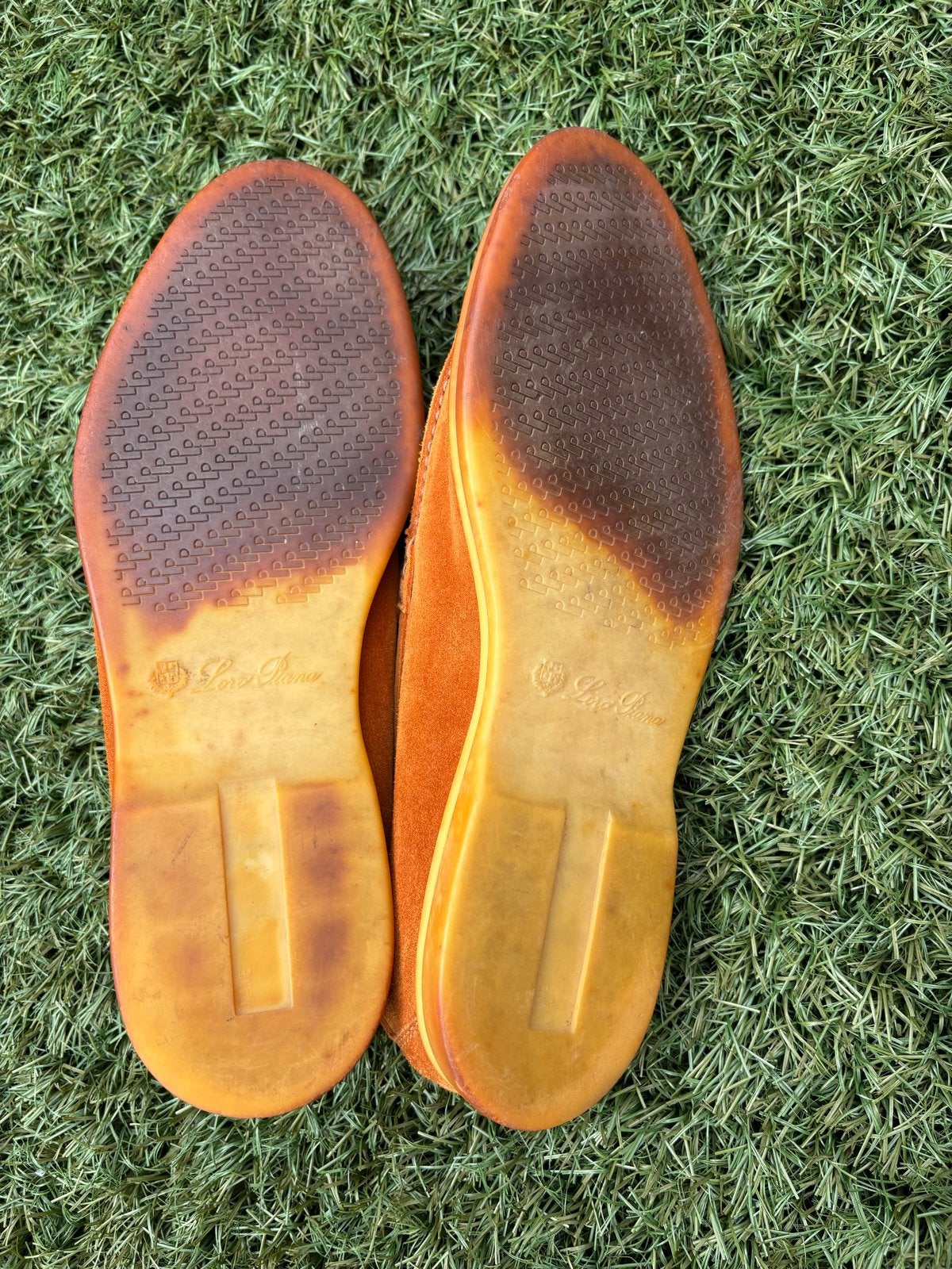 Loro Piana Summer Walk Instappers - Oranje Suède, Ophalen of Verzenden, Gedragen, Overige kleuren, Loafers