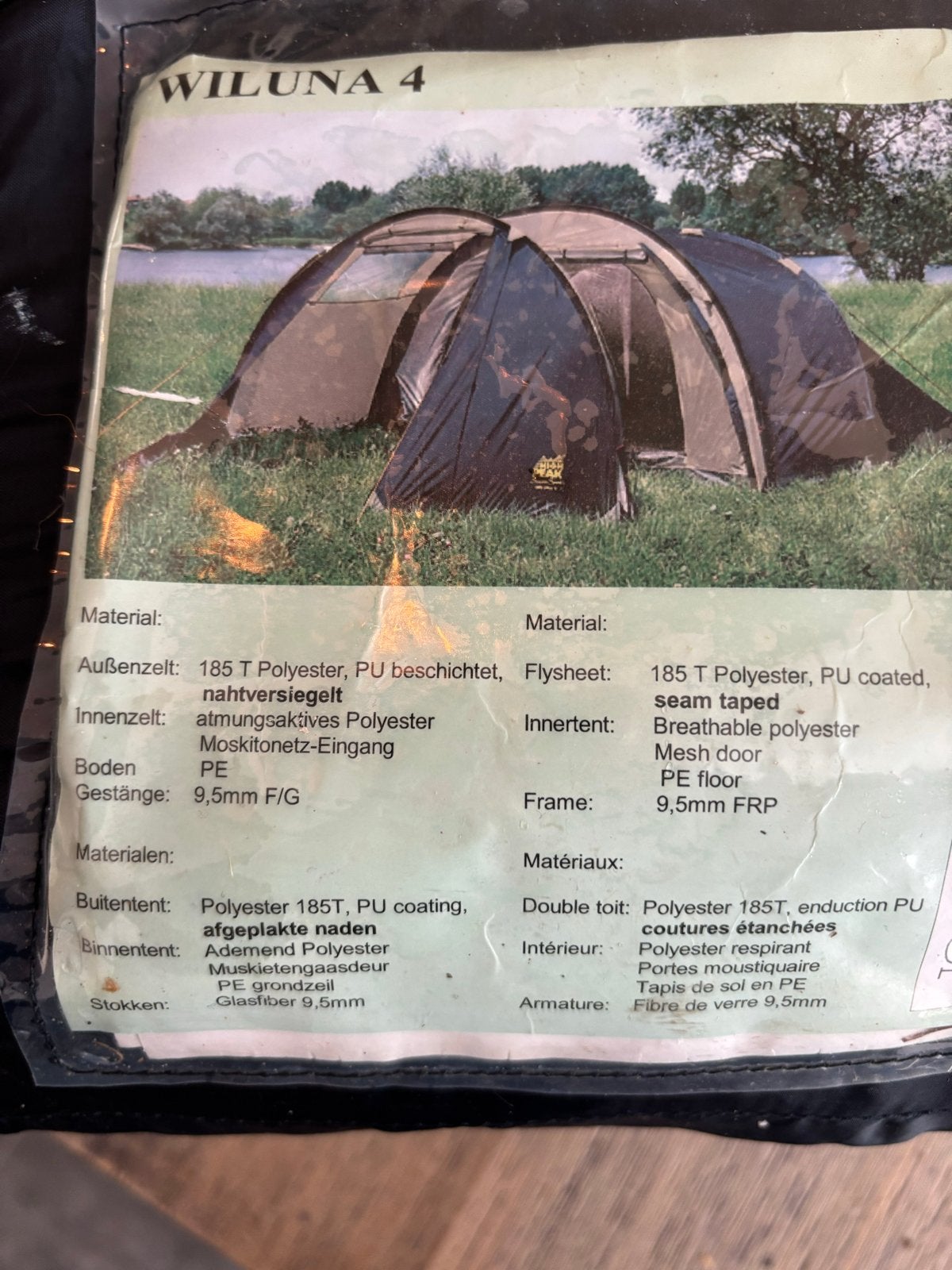 Complete 4-persoons Tunnel tent - High Peak Wiluna 4, Ophalen of Verzenden, Gebruikt, Tot en met 4