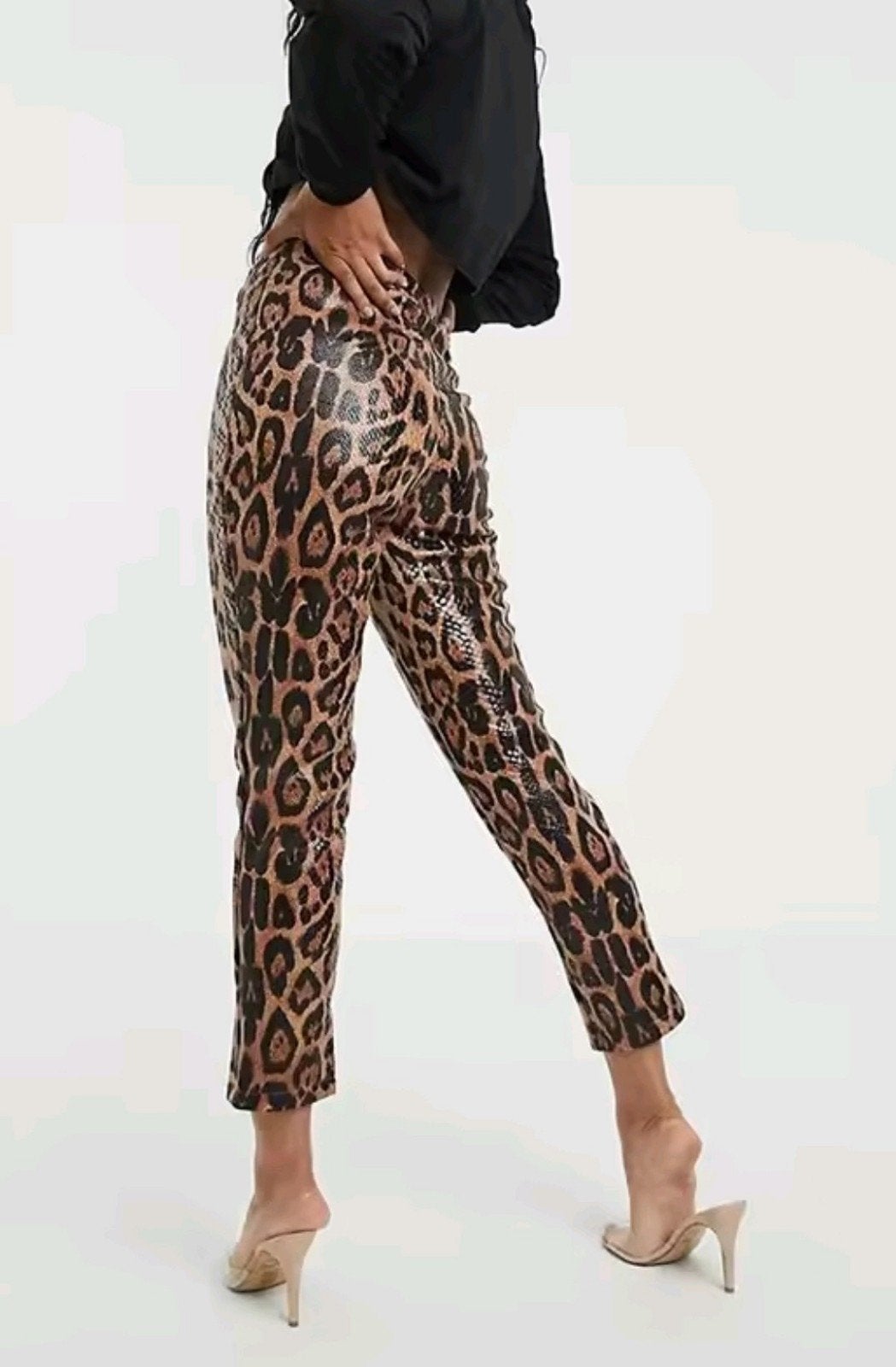 Wauw Prachtige Luipaard Lak Broek, tm 4XL, Verzenden, Nieuw, Lang