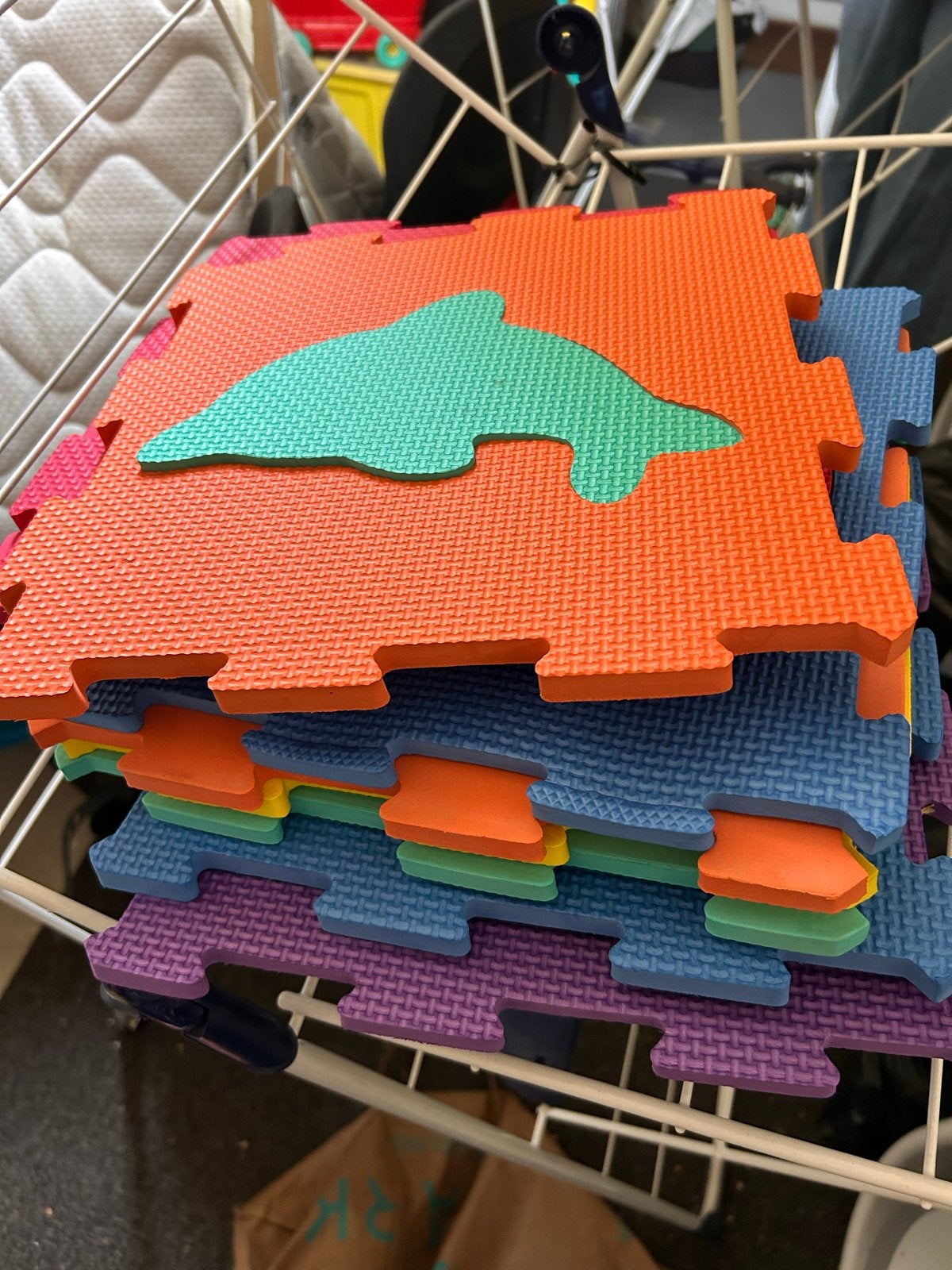 Foam speeltegels voor kinderen - 9 stuks, Kinderen en Baby's, Ophalen, Gebruikt, Speelkleed