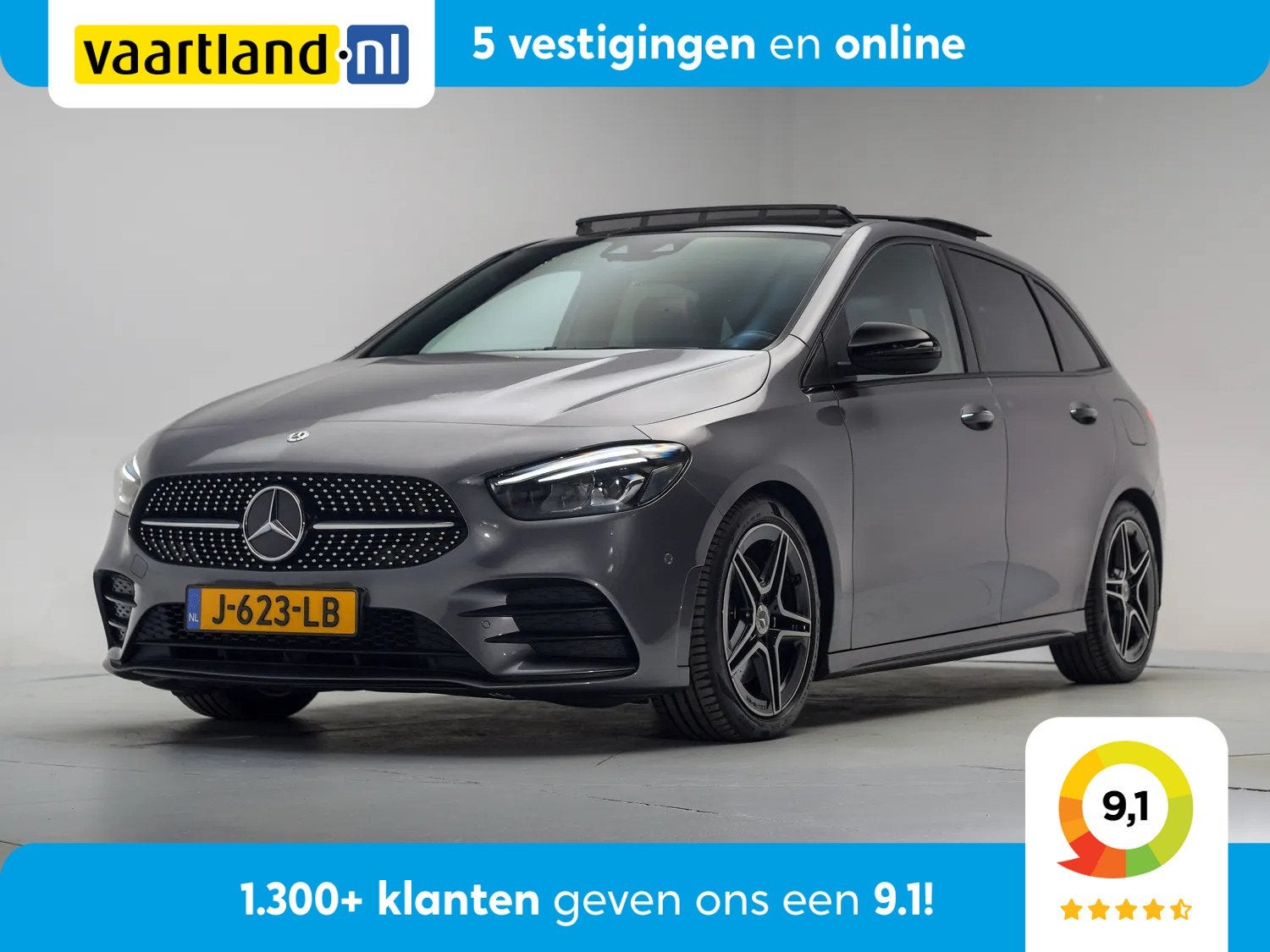 Mercedes-Benz B-Klasse 220 AMG Line Night Aut. [ Panorama LE, Auto's, Automaat, Gebruikt, Bedrijf, 1600 kg