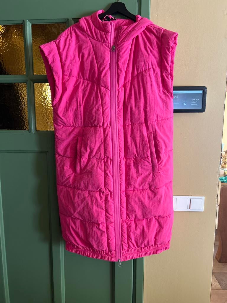 Lange roze bodywarmer 10Days, Kleding | Dames, Bodywarmers, Ophalen of Verzenden, Zo goed als nieuw, Maat 38/40 (M), Roze