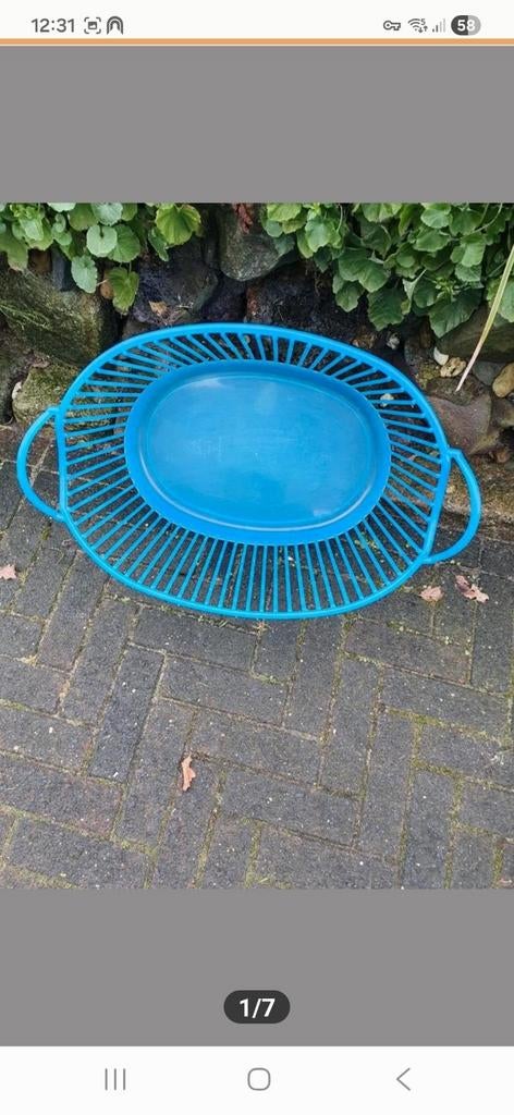Plastic retro wasmand/kunststof vintage wasmand, Ophalen of Verzenden