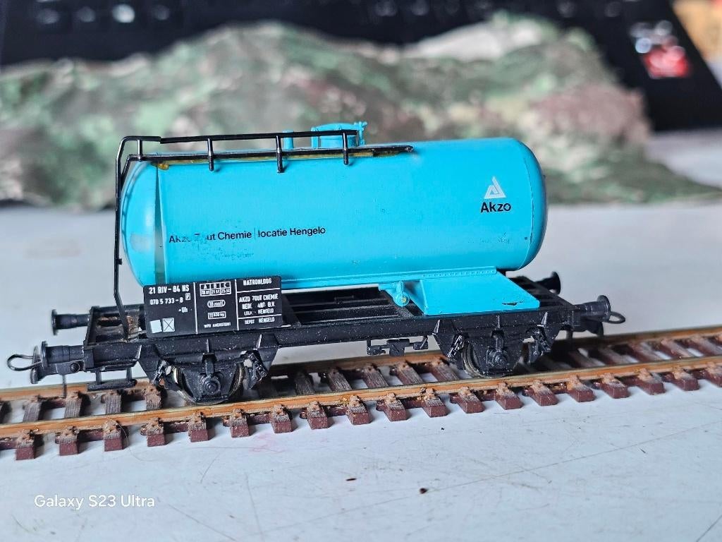 modeltrein H0 liliput wagon AKZO NS ketelwagen nederlands, Gebruikt, Gelijkstroom, Wagon, Ophalen of Verzenden