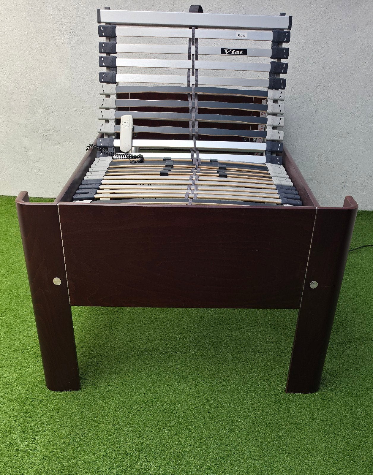 Auping Auronde Bed 90x200cm 48cm Hoog Elektrisch Verstelbaar, Ophalen, Gebruikt, Eenpersoons, .