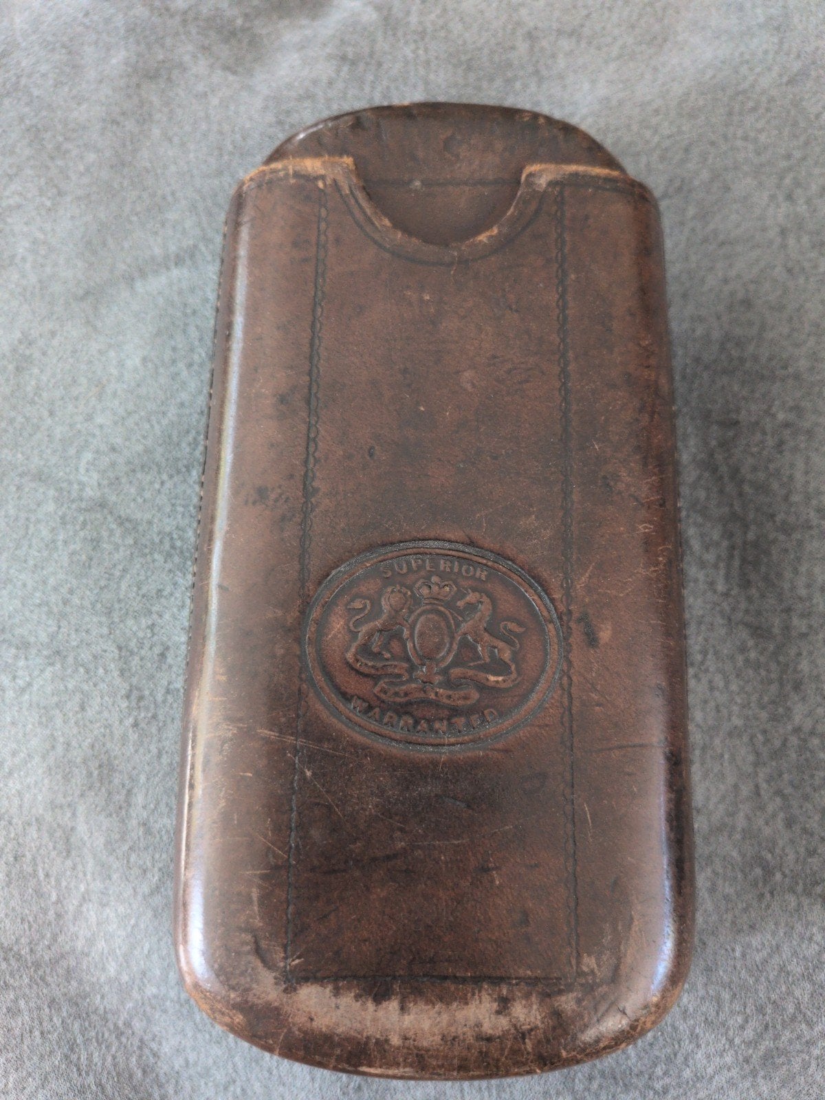 Antieke Victoriaanse Leren Sigarenkoker - Superior Warranted, Ophalen of Verzenden