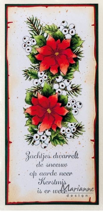 poinsettia stempel, Ophalen of Verzenden, Nieuw, Clearstamp
