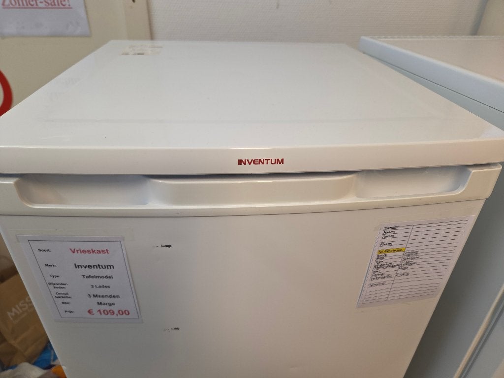 vrieskast - Inventum - tafelmodel - 3 lades, Gebruikt, Minder dan 85 cm, Webshop@inventum.eu, Minder dan 60 cm