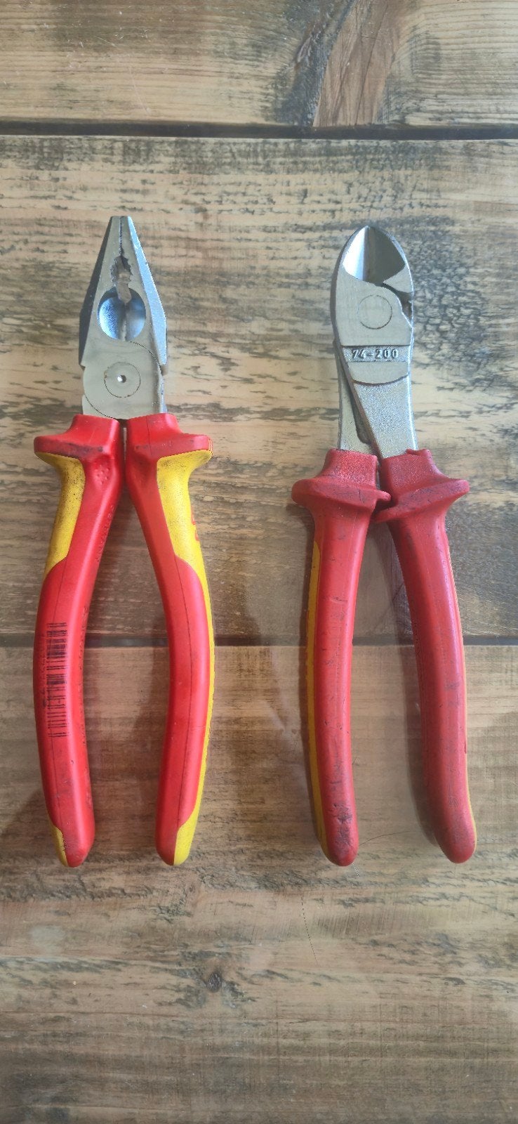 Knipex Tangen Set - Combinatietang en Zijsnijtang, Ophalen of Verzenden, Gebruikt, Tang, Knipex