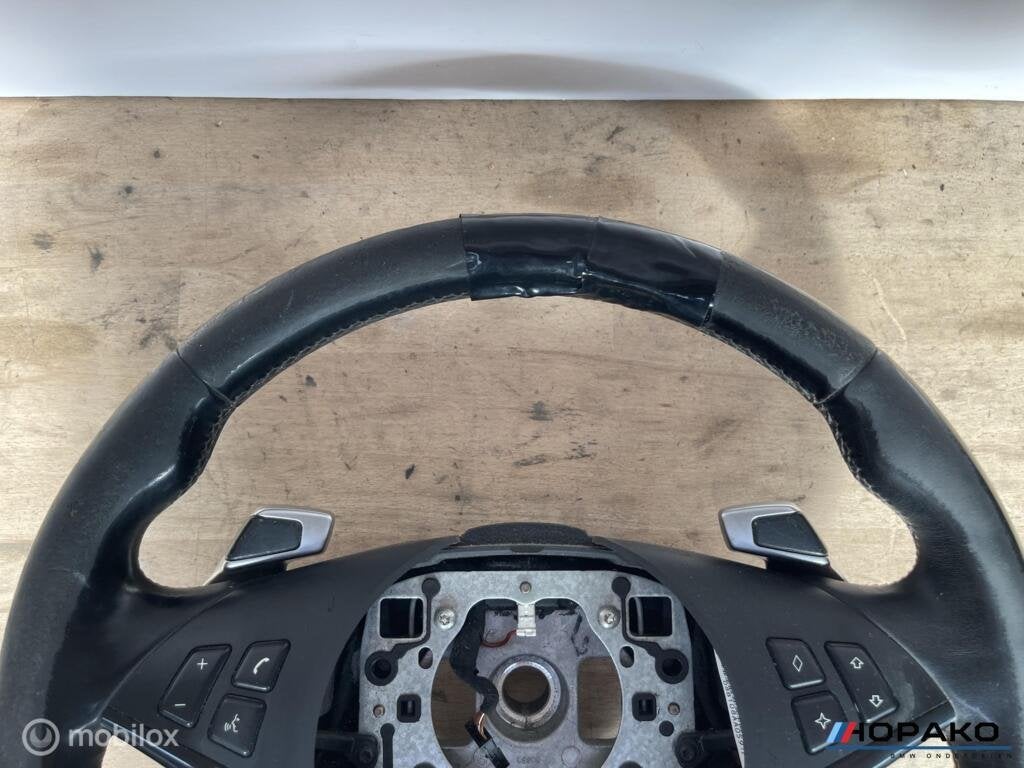 Stuurwiel leder BMW 5 serie E60 E61 - startstop | flippers, Gebruikt, Einsteinlaan 5, rijswijk, Bmw, Ophalen of Verzenden