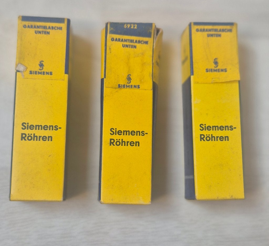 3 Verzegelde Siemens elektr.buis Gold Pins E88CC/6922 - E88C, Ophalen of Verzenden, Buis of Buizen