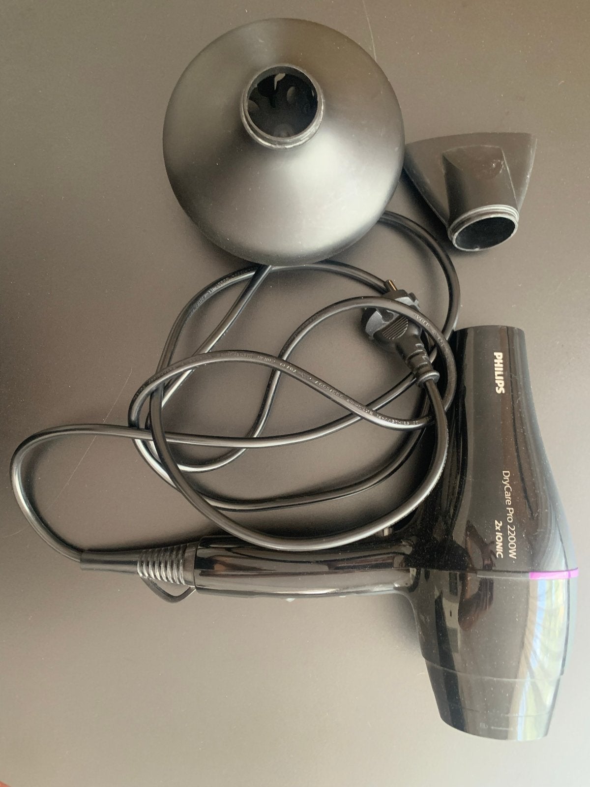 Goedwerkende Philips föhn met toebehoren, Ophalen of Verzenden, Gebruikt, Haarverzorging
