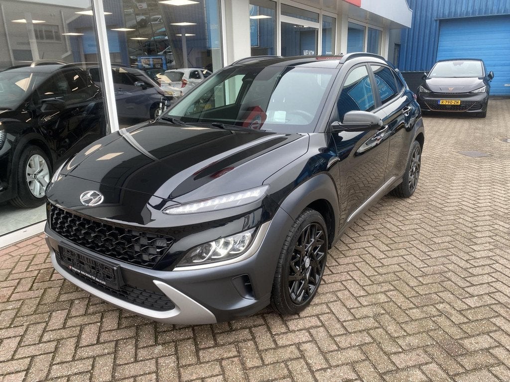 Hyundai Kona 1.6 GDI HEV Fashion edition Navigatie, HUD, par, Stof, Gebruikt, Euro 6, 2 kWh