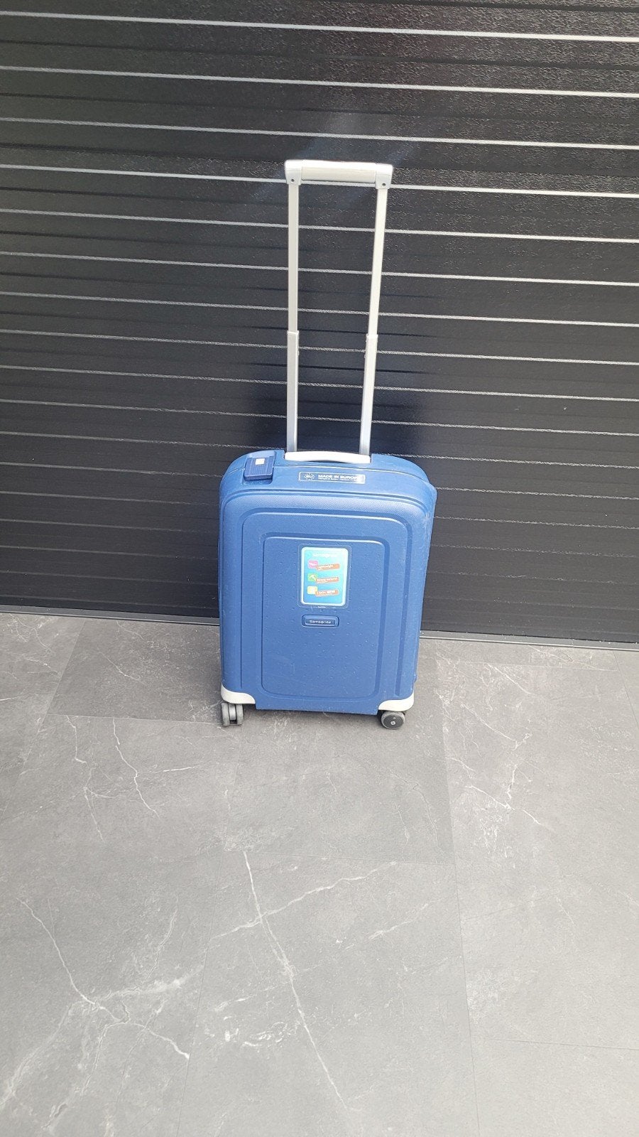 Samsonite Scure Spinner 55/20 Handbagage Koffer Donkerblauw, Ophalen, Gebruikt, Blauw, Wieltjes