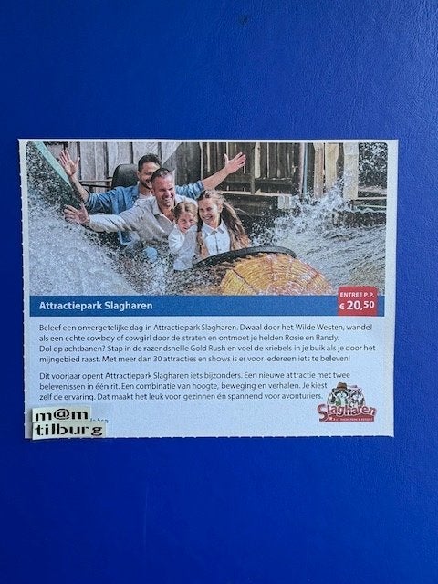 Attractiepark Slagharen entree €20,50 p.p. tot 1-7-2027, Drie personen of meer, Kortingskaart