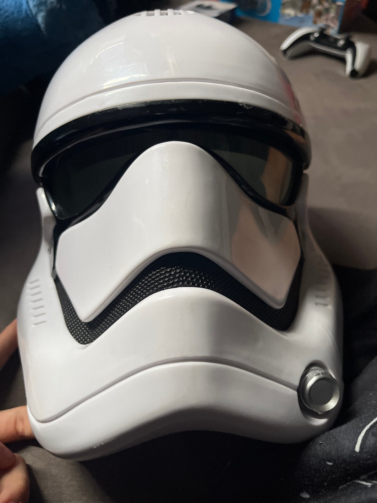 Star Wars Stormtrooper Helm met Geluid uit disney parijs, Ophalen of Verzenden, Gebruikt