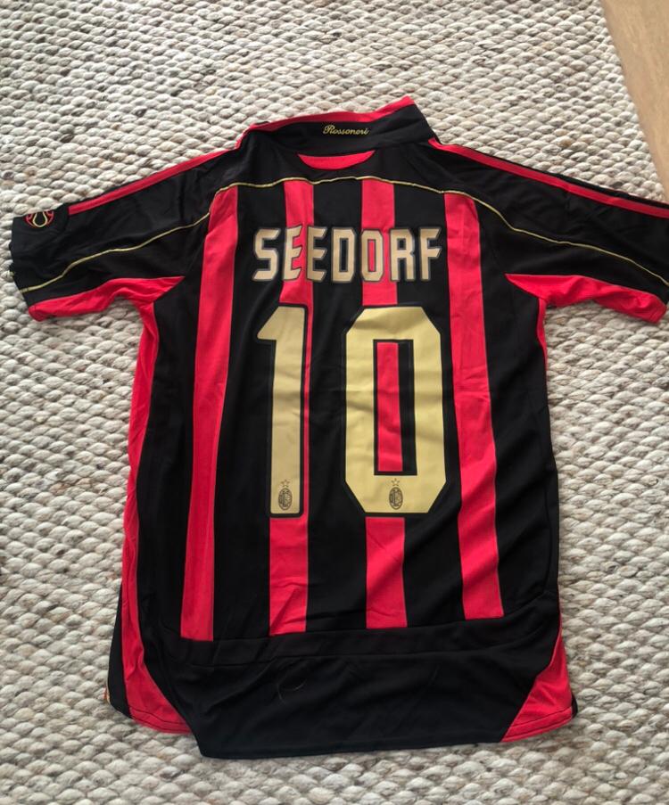Seedorf AC Milan retro voetbalshirt maat L, Ophalen of Verzenden, Zo goed als nieuw, Shirt