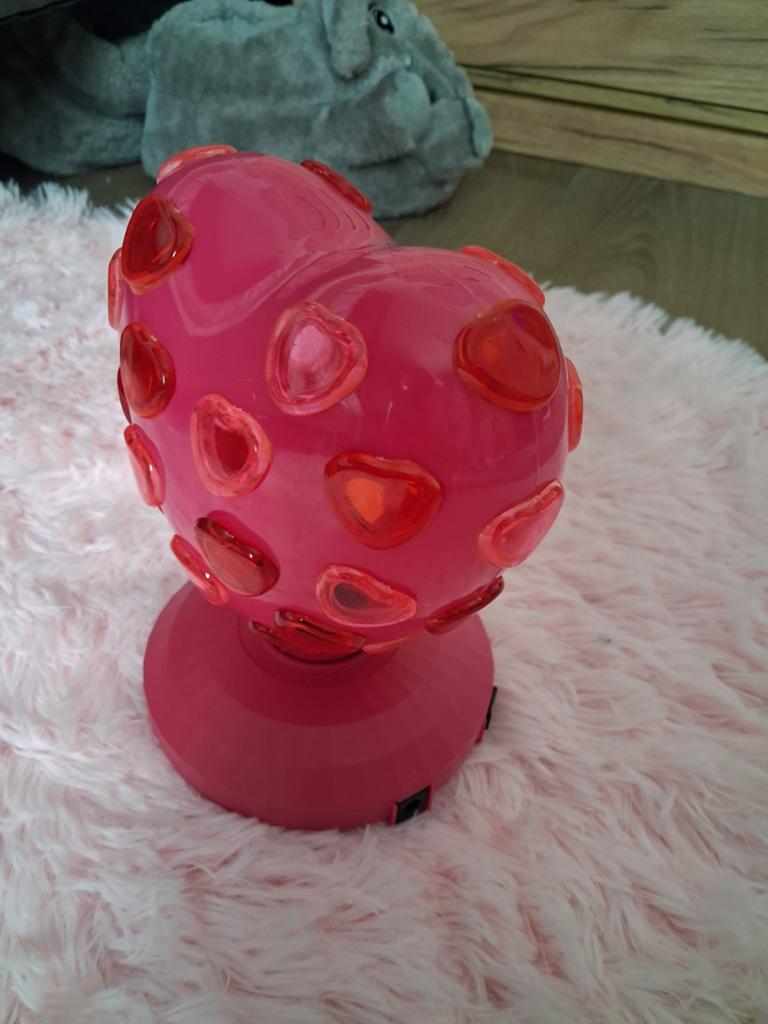 Roze hartjeslamp met E10 fitting - Disco Heart Pink, Gebruikt, Modern, Speels, Minder dan 30 watt, Overige typen