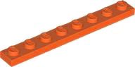 Lego plaatjes 1x8 roodoranje 8 stuks nieuw, Ophalen of Verzenden, Nieuw, Losse stenen, Lego