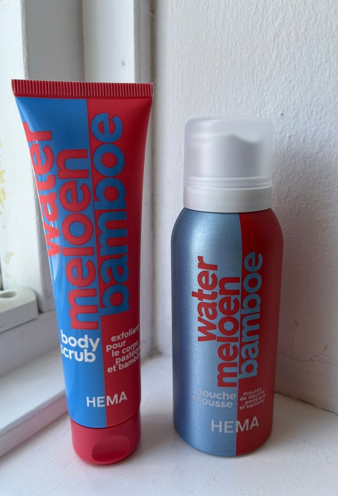 Mini set scrub + douchgel, Ophalen, Zo goed als nieuw, Bad & Douche