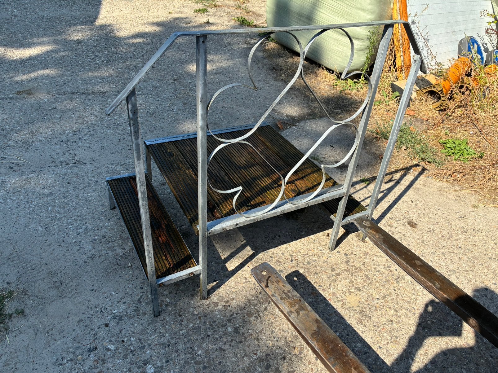 Stacaravan trap opstap met sierlijke leuning, Caravans en Kamperen, Ophalen of Verzenden, Gebruikt
