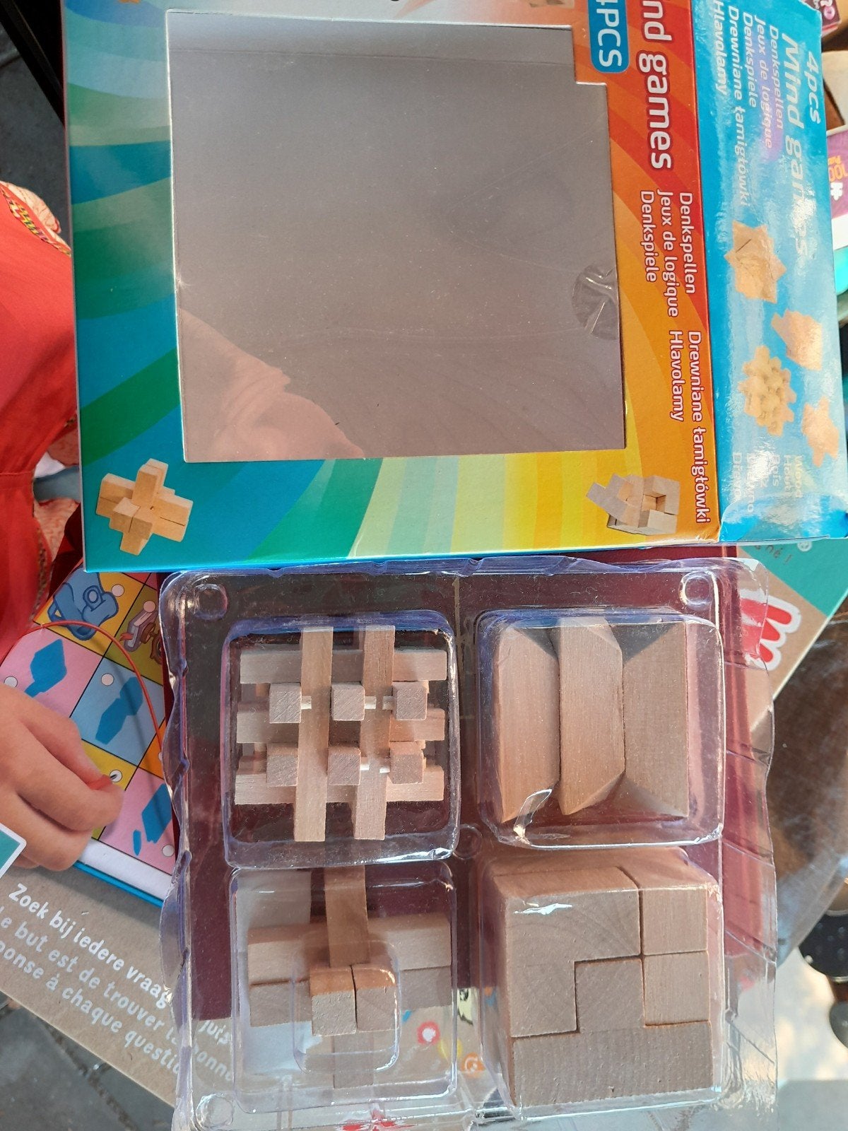 4 houten mind games puzzels, Ophalen of Verzenden