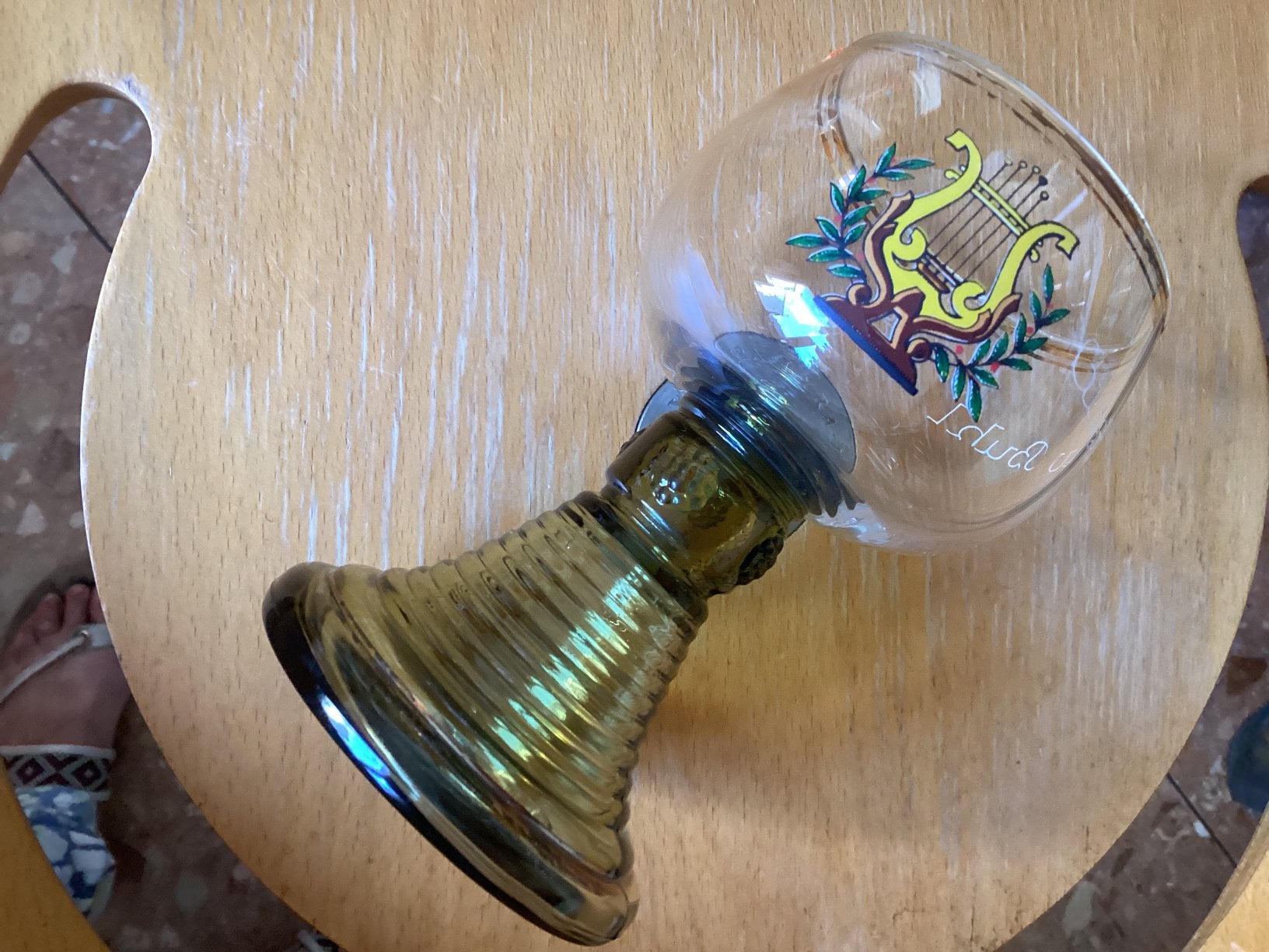 Gustav Buhl wijnbokaal kristal hoog 14 cm, Antiek en Kunst, Ophalen of Verzenden