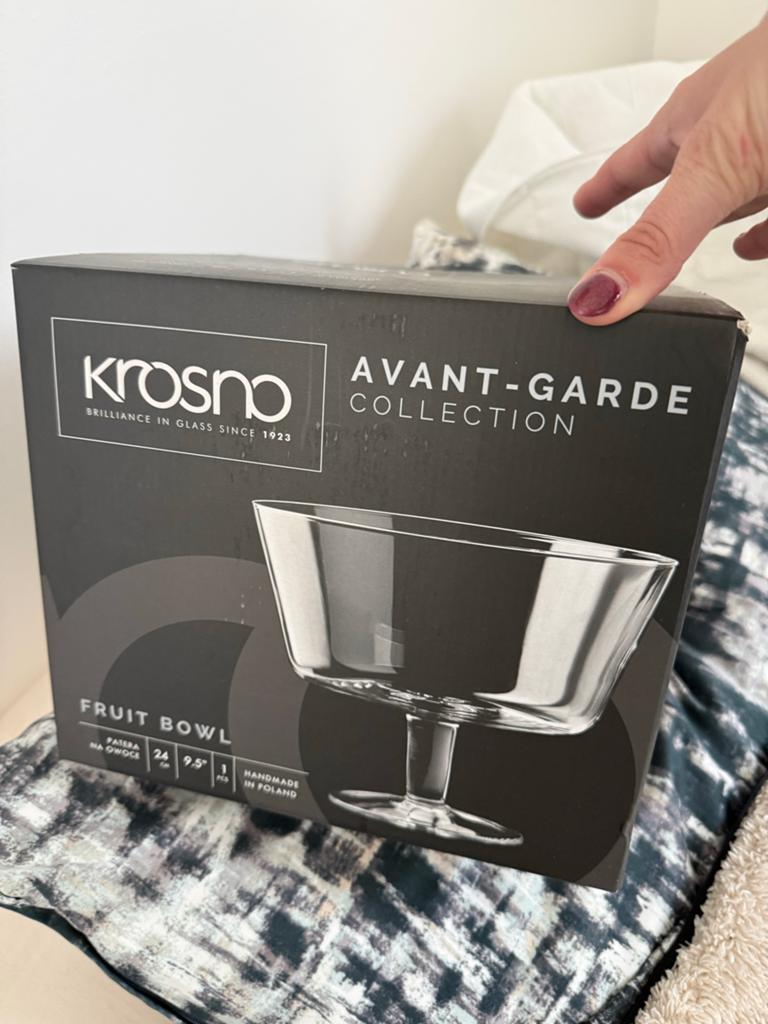 Krosno Avant-Garde Glazen Fruitschaal - Zo goed als nieuw, Ophalen of Verzenden, Zo goed als nieuw, Overige merken, Glas
