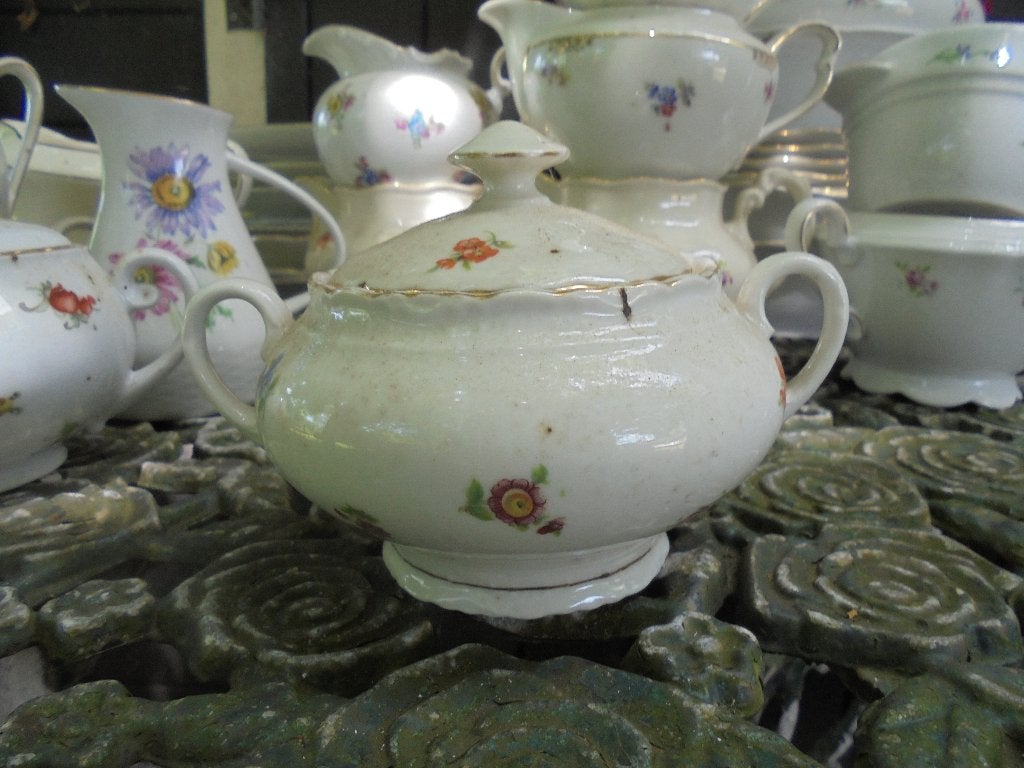 Flinke Suikerpot Thun met div. kleine bloemetjes, Ophalen of Verzenden