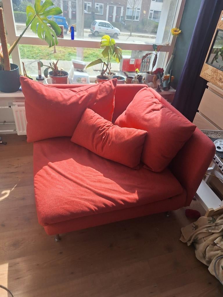 Ikea SÖDERHAMM hoekstuk rood, Ophalen, 75 tot 100 cm, Eenpersoons, Minder dan 150 cm