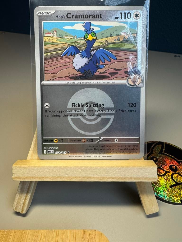 Pokemon kaart: Hop's Cramorant  - 177/217, Ophalen of Verzenden, Zo goed als nieuw, Losse kaart