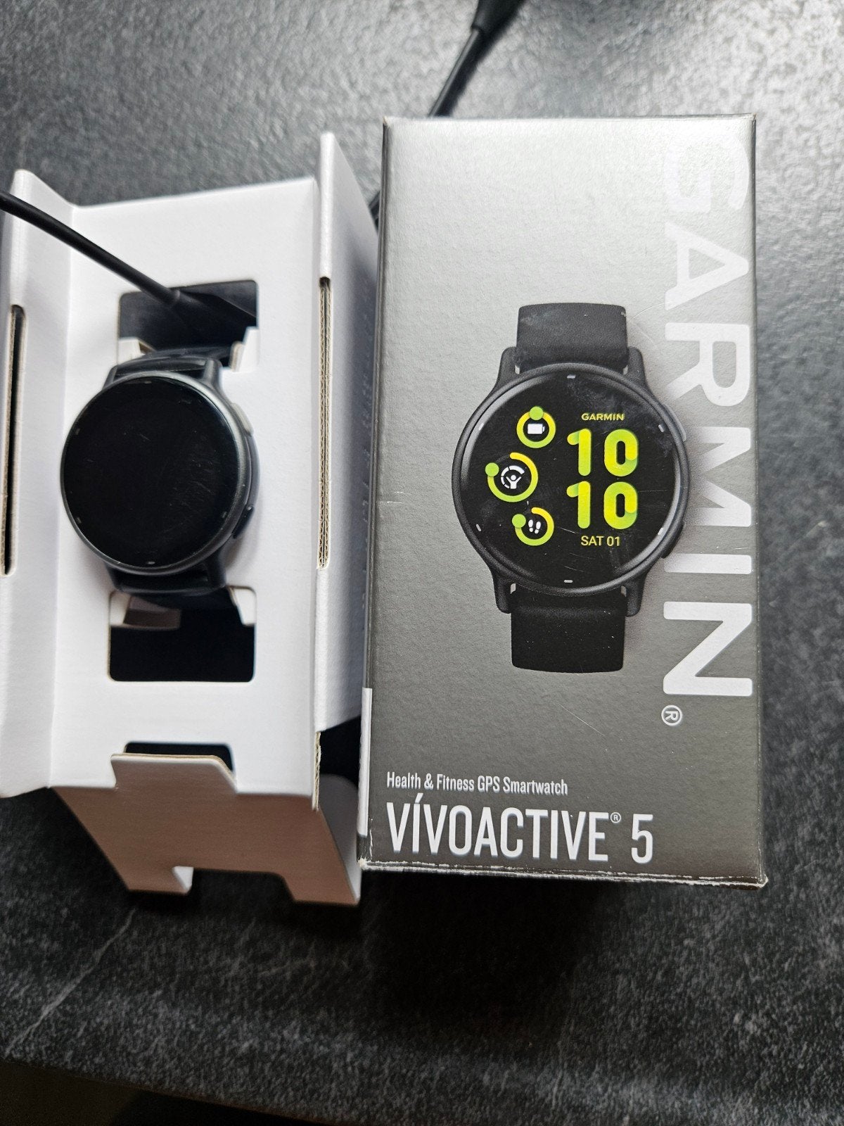 Garmin VíVOACTIVE 5 Health & Fitness GPS Smartwatch, Sieraden, Tassen en Uiterlijk, Smartwatches, Zwart, Garmin, Ophalen of Verzenden