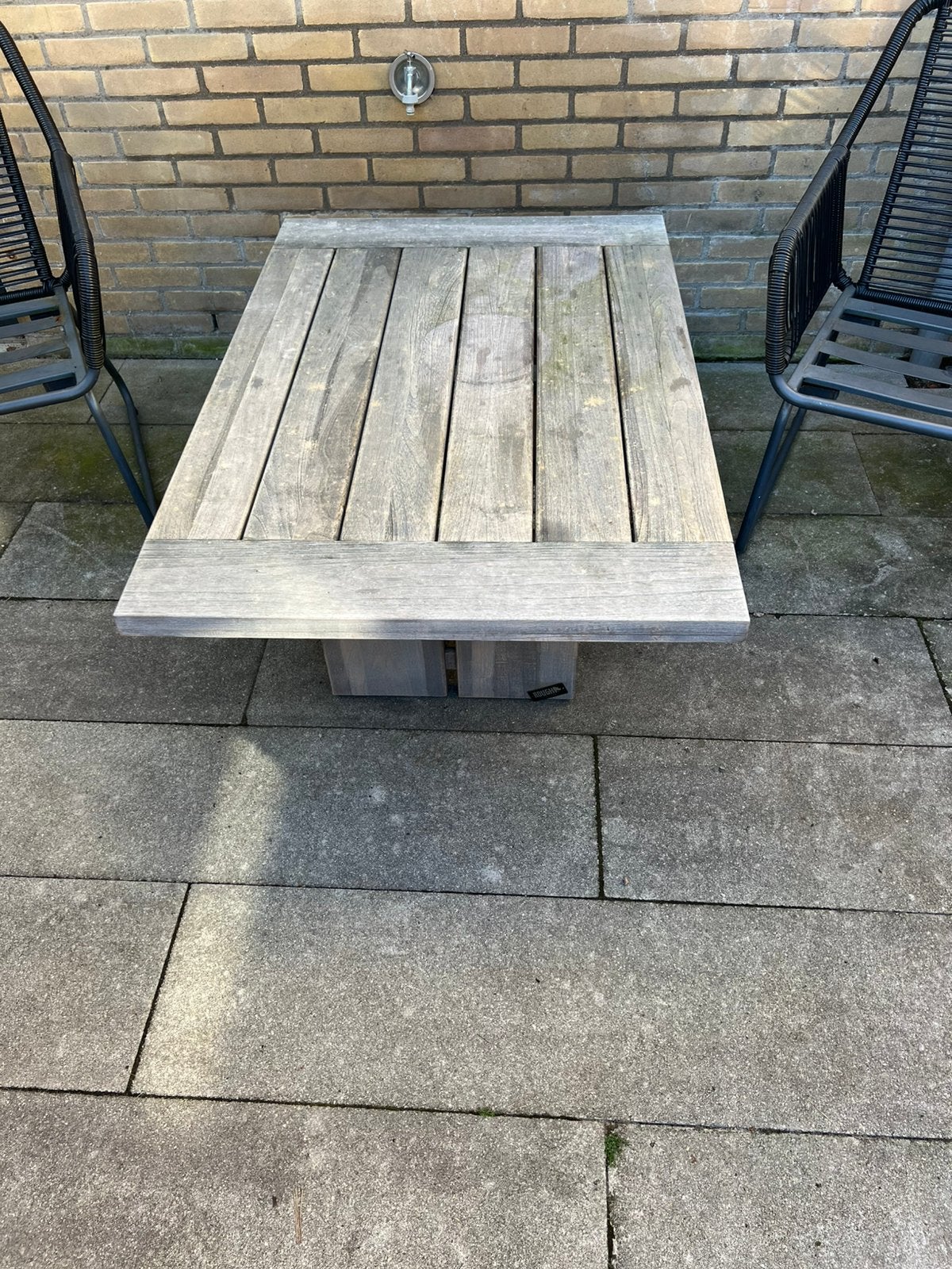 Houten TEAK lounchtafel buiten Rough, Ophalen, Zo goed als nieuw, Rechthoekig, Hout
