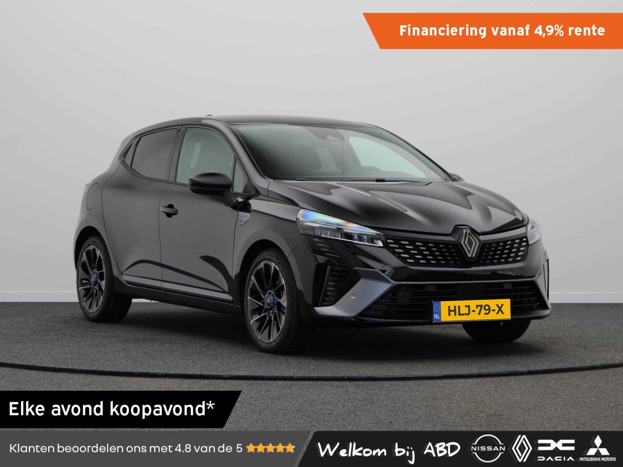 Renault Clio E-Tech Full Hybrid 145pk esprit Alpine | Stoel-, Gebruikt, Euro 6, Leder en Stof, Zwart